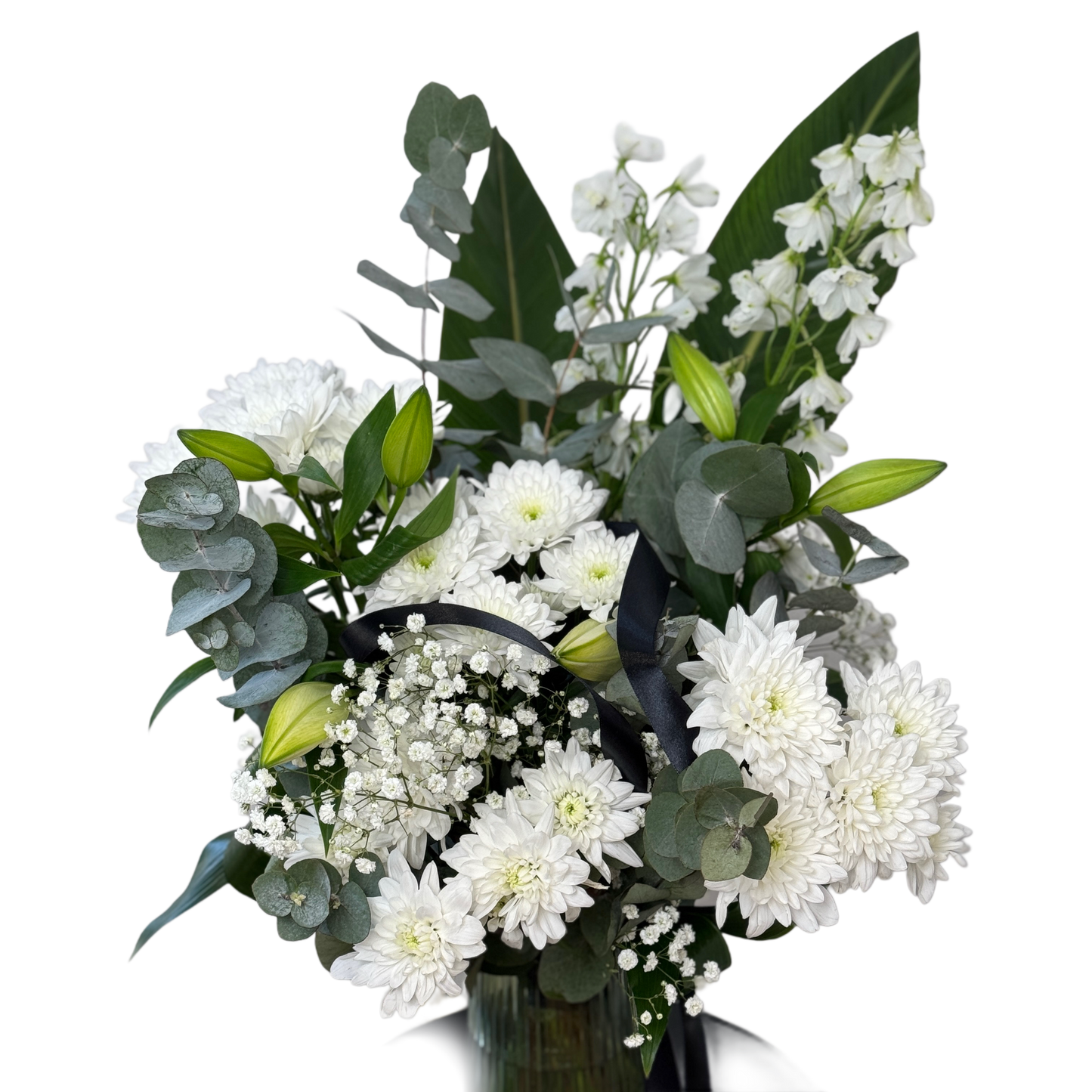 Buchet funerar cu flori naturale – Adio, suflet drag, livrare Cluj și Florești