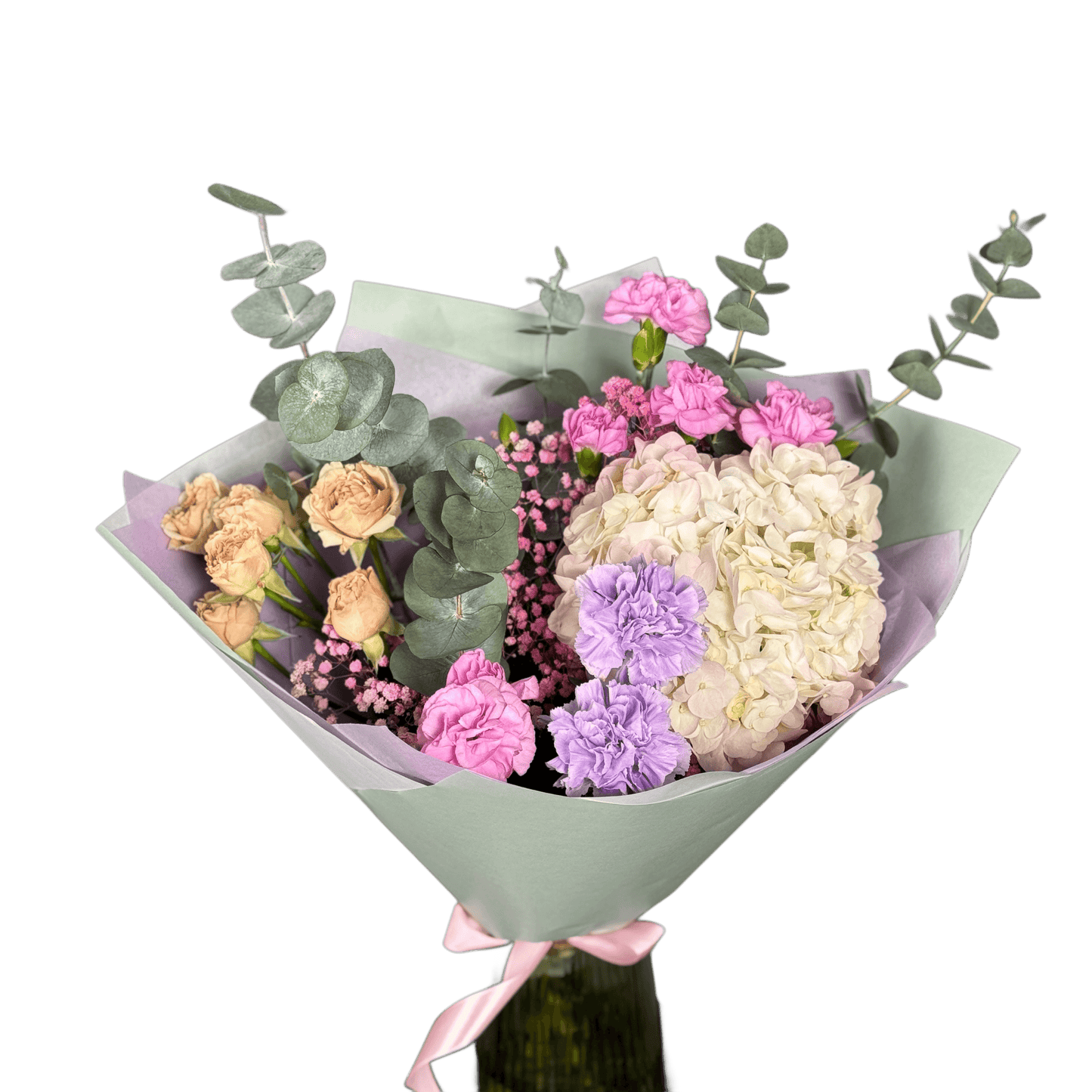 Buchet pastel elegant – flori diafane livrare Cluj și Florești