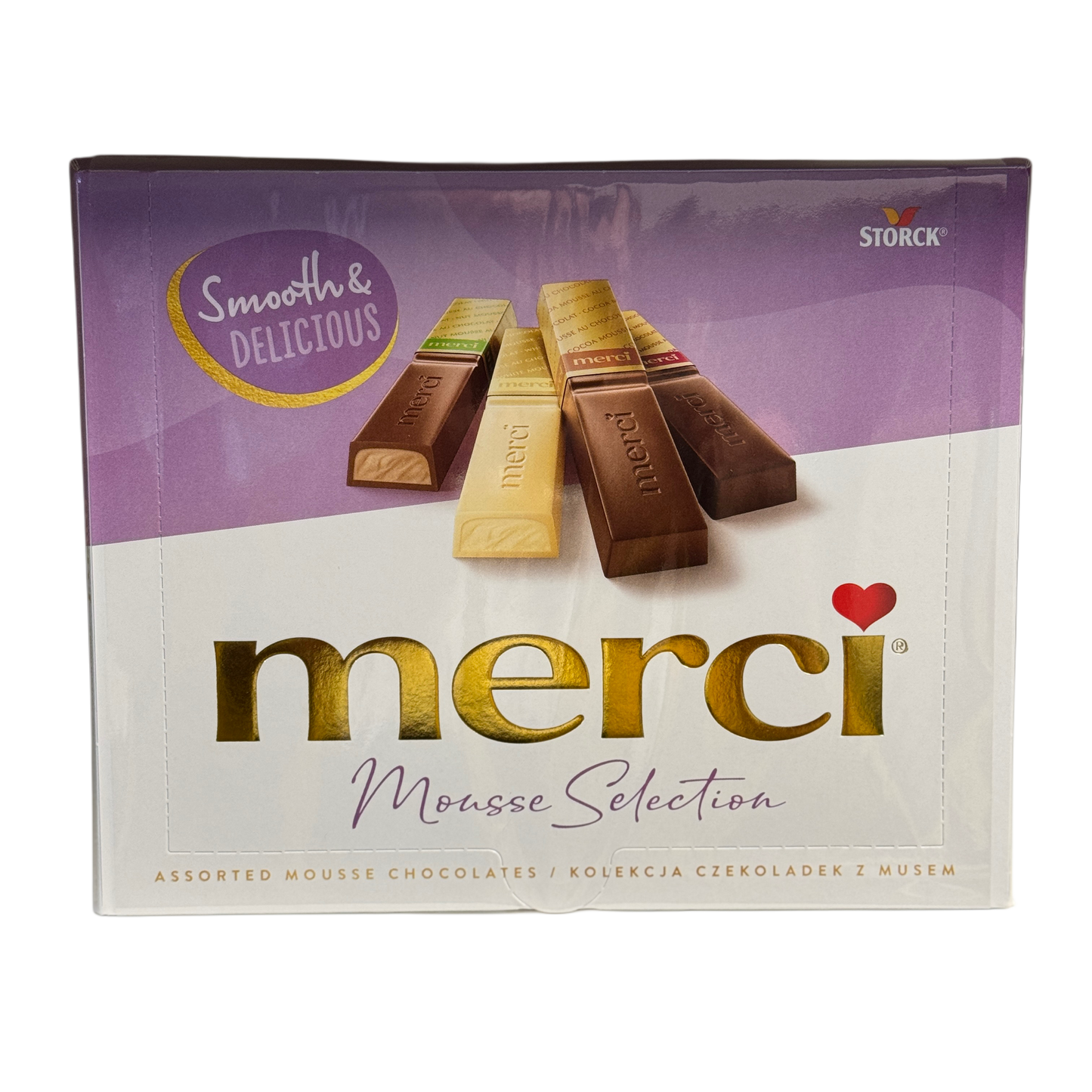 Cutie de ciocolată Merci Mousse Selection – praline fine asortate | Florăria Mister Flower Florești Cluj