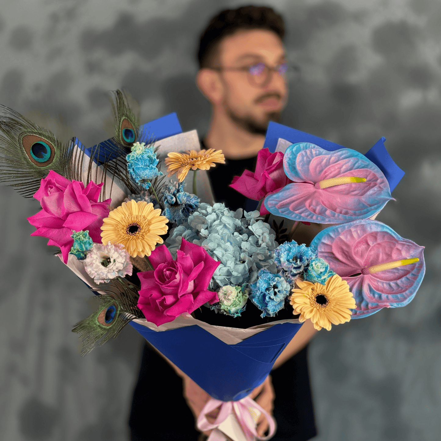 Buchet roz pastel cu flori naturale – Bubblegum, livrare Cluj și Florești