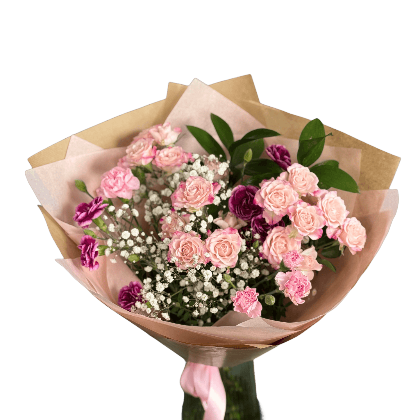 Buchet cu minirose naturale – flori delicate pentru cadou, livrare Cluj