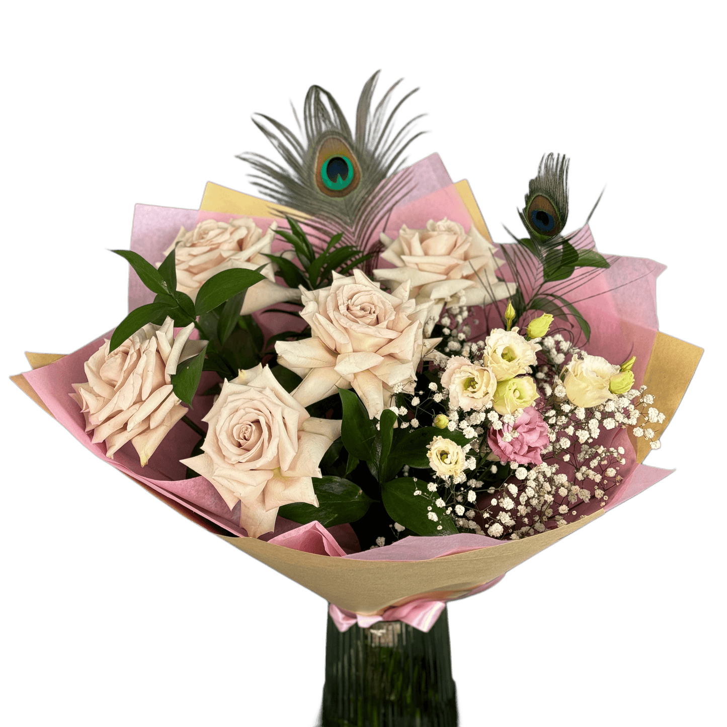 Buchet elegant cu trandafiri catifelați – Flori de Catifea, livrare Cluj