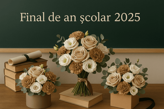 Final de an școlar 2025: Buchete și aranjamente florale în nuanțe Mocha Mousse – recunoștință cu stil de la creșă la liceu
