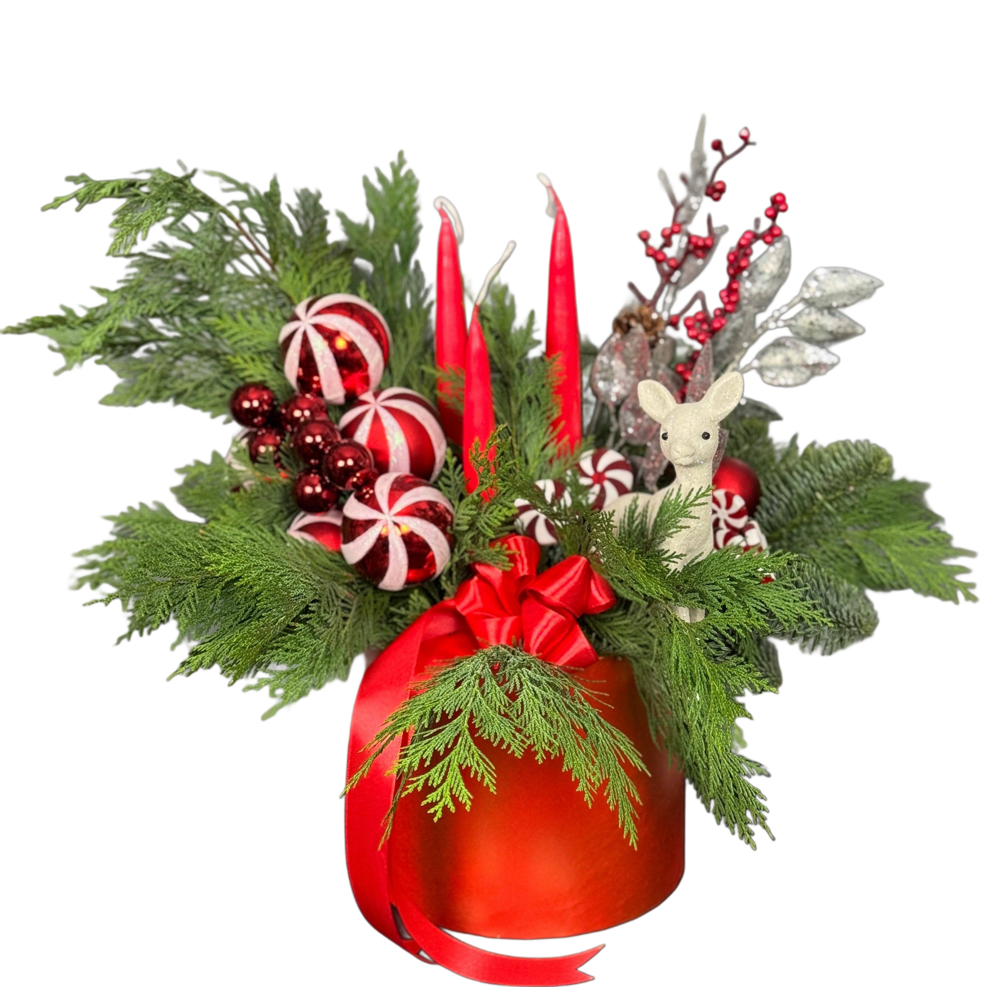 Aranjament floral de Crăciun elegant – Magia Sărbătorilor, livrare Cluj