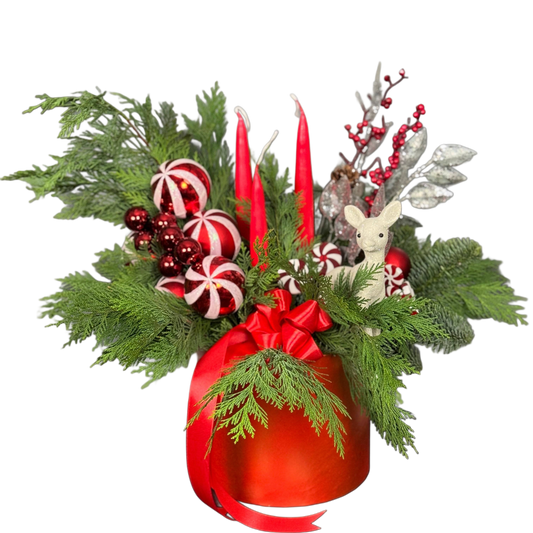 Aranjament floral de Crăciun elegant – Magia Sărbătorilor, livrare Cluj