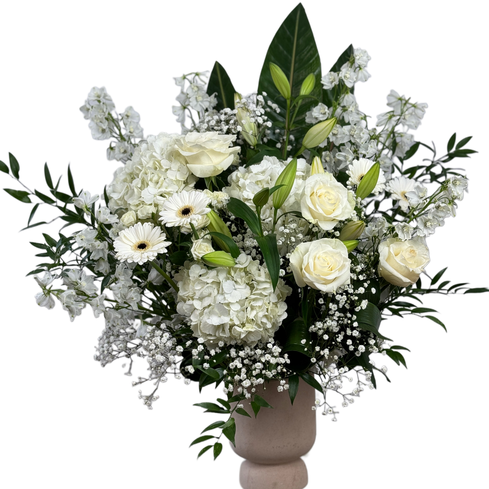 Aranjament funerar mare cu flori naturale – Sincere condoleanțe, livrare Cluj și Florești