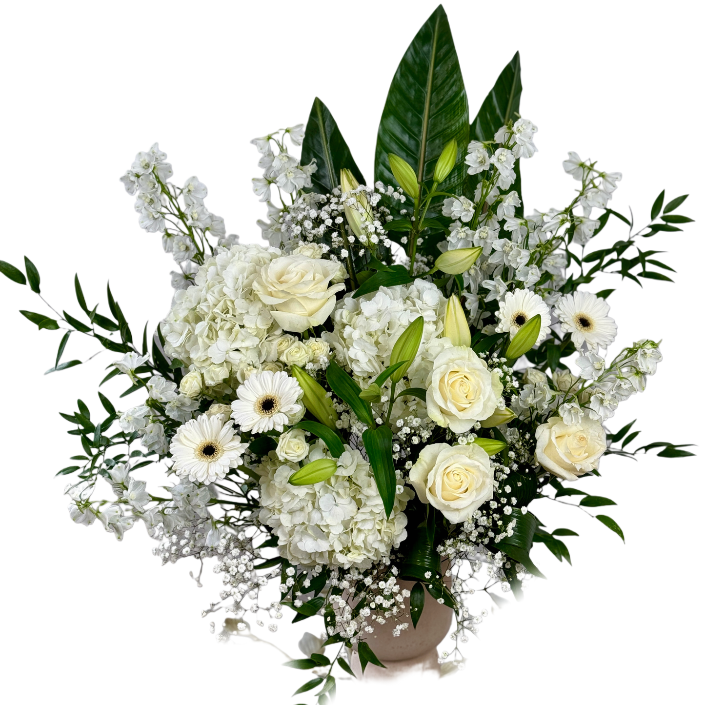 Aranjament funerar mare cu flori naturale – Sincere condoleanțe, livrare Cluj și Florești
