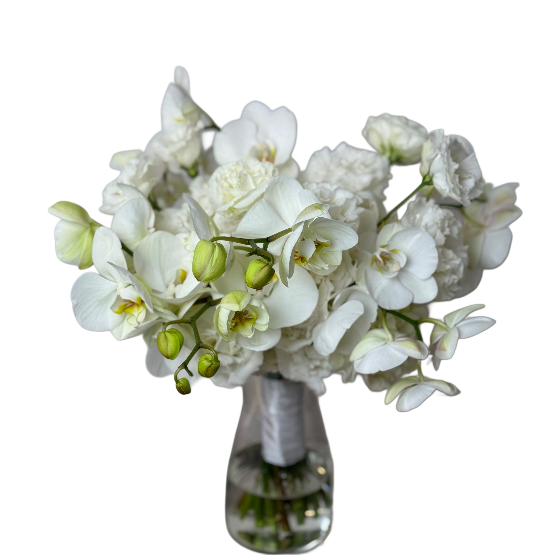 Buchet de mireasă cu orhidee albe și flori delicate – Florăria Mister Flower Florești Cluj