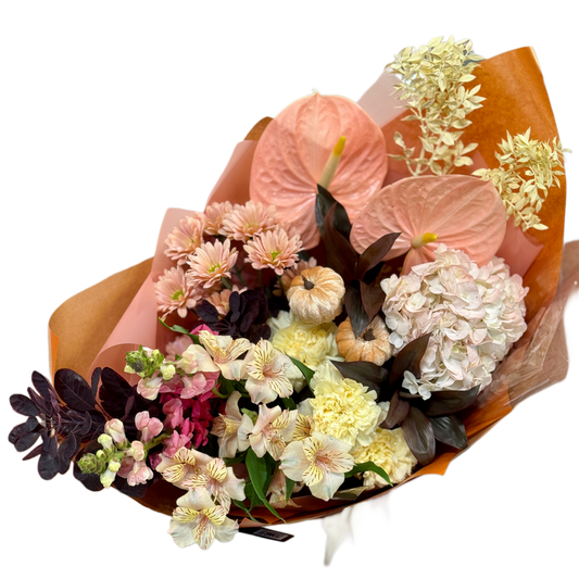Buchet de toamnă cu anthurium și hortensie – Mister Flower Florești Cluj
