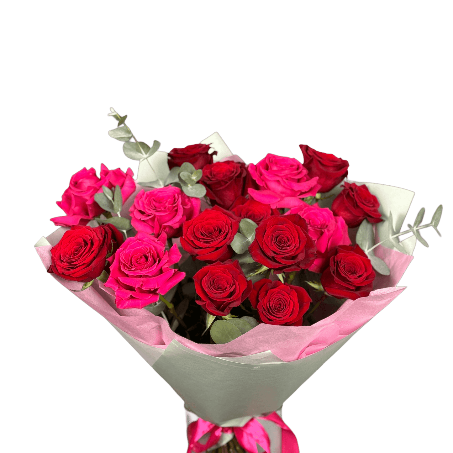 Buchet de trandafiri roșii și roz – flori romantice cu livrare Cluj