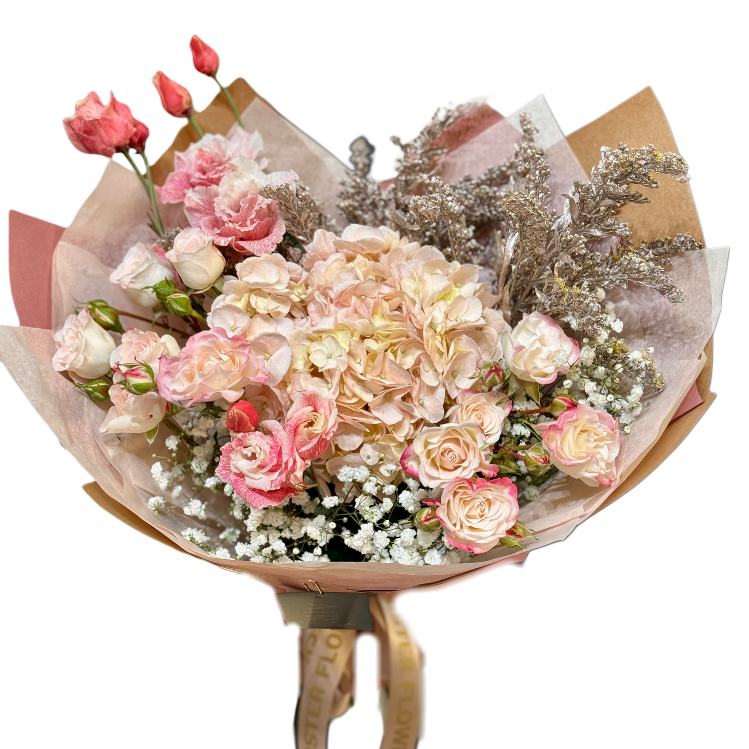 Buchet romantic cu flori roz – Pink Love, livrare Cluj și Florești