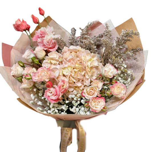 Buchet romantic cu flori roz – Pink Love, livrare Cluj și Florești