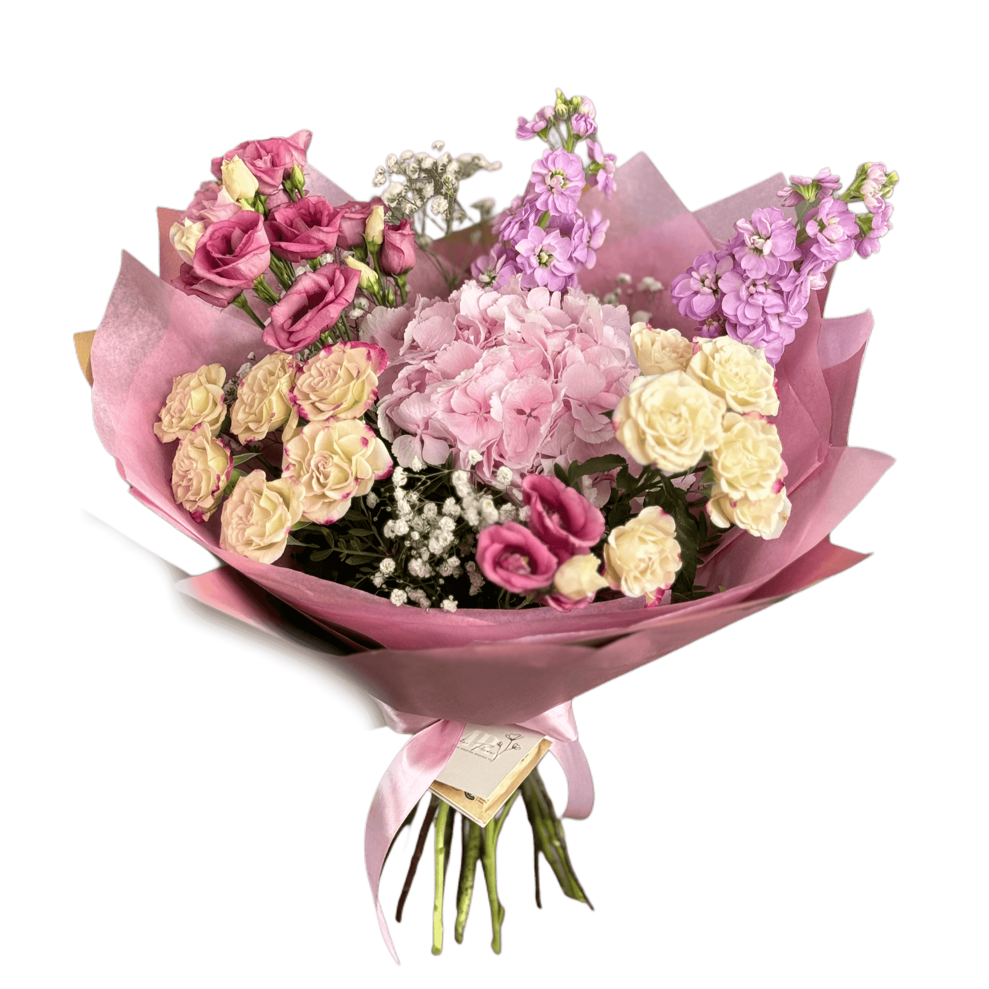 Buchet romantic cu flori roz – Pink Love, livrare Cluj și Florești