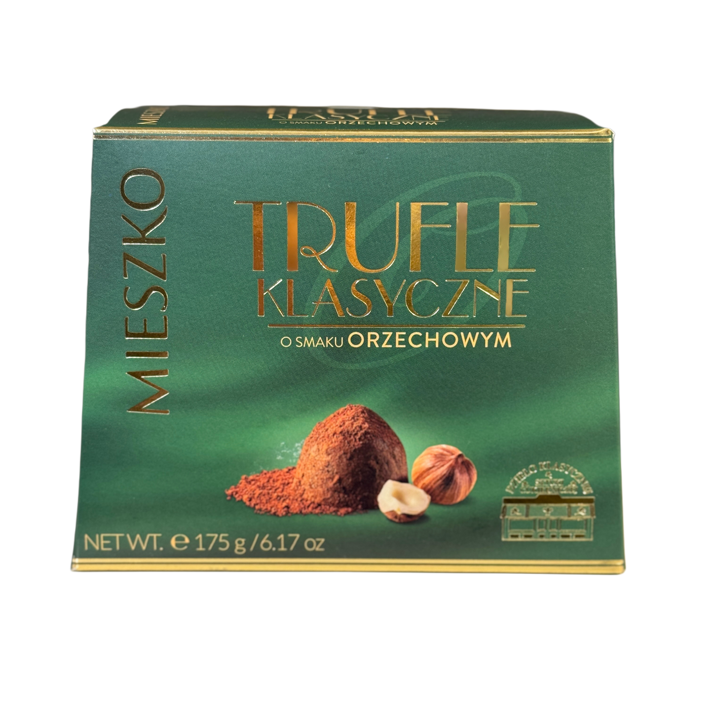 Cutie Trufe Clasice Mieszko cu alune 175g – ciocolată fină, disponibilă la Florăria Mister Flower Florești, Cluj