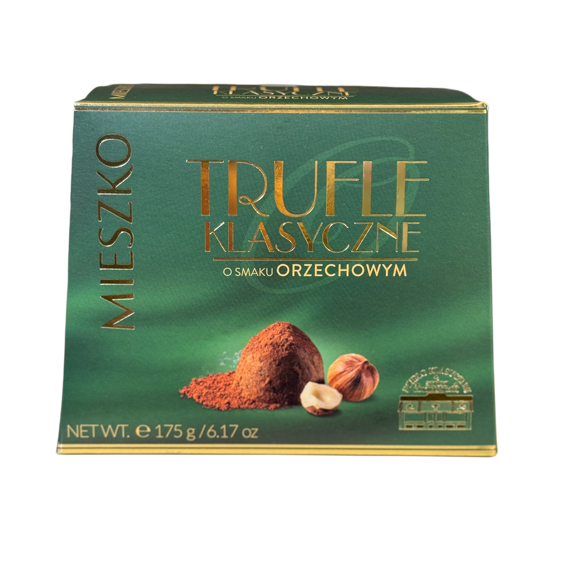 Cutie Trufe Clasice Mieszko cu alune 175g – ciocolată fină, disponibilă la Florăria Mister Flower Florești, Cluj